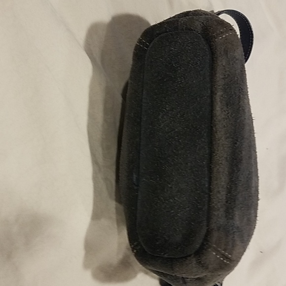 Coach Grey/Blue Suede Small Bag - Picture 6 of 6
